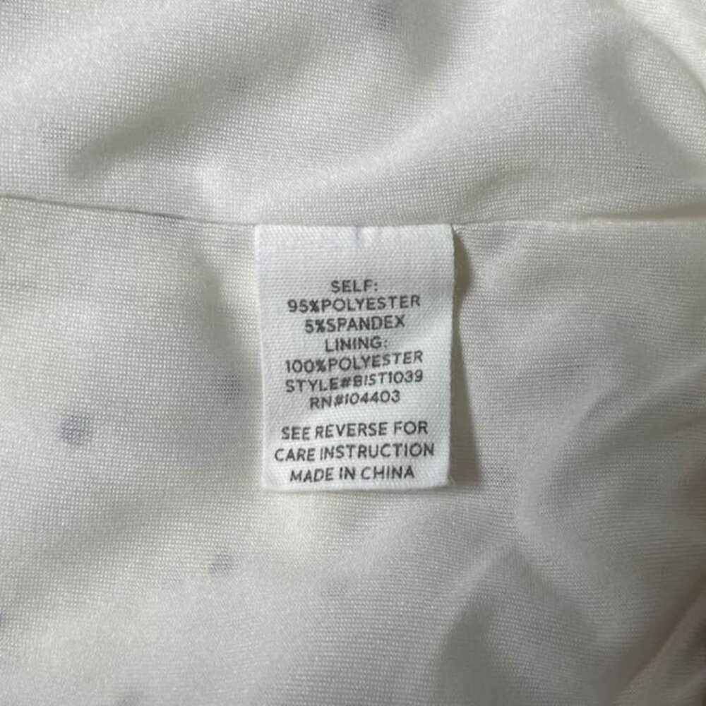 Blu Pepper Bubble Hem Blouse Balloon Sleeve Polka Dot Romantic Large - Picture 11 of 14